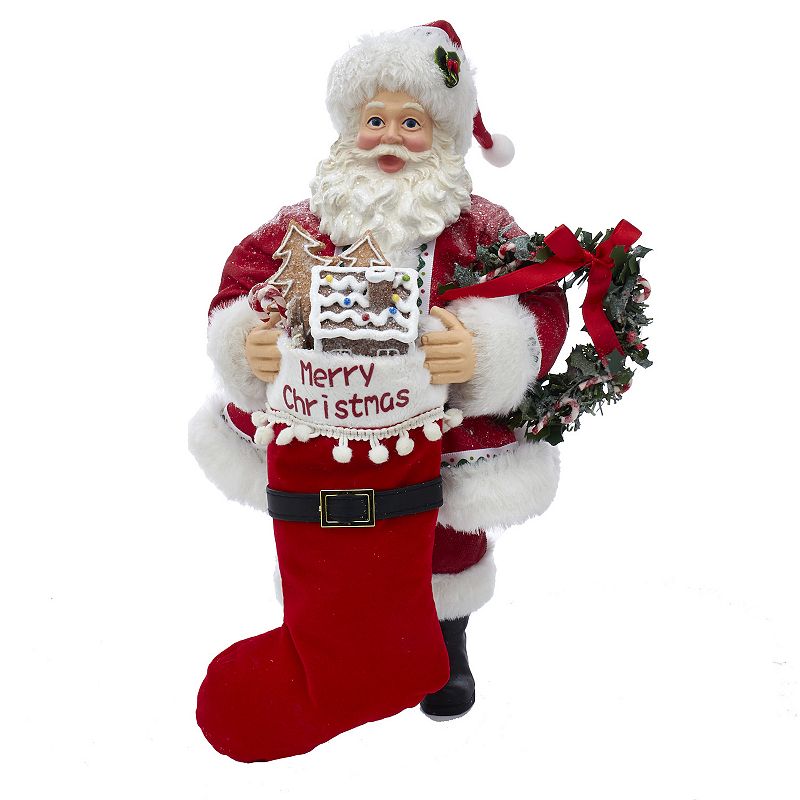 58501733 Kurt Adler Gingerbread Santa Christmas Table Decor sku 58501733