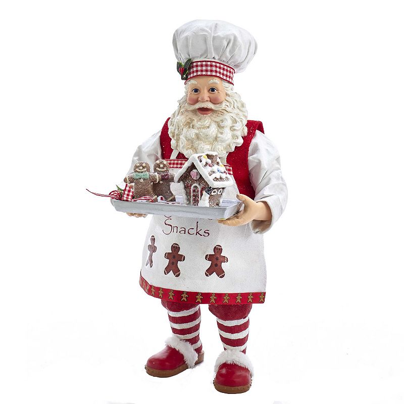49138057 Kurt Adler 11-Inch Fabriché Gingerbread Chef Sant sku 49138057
