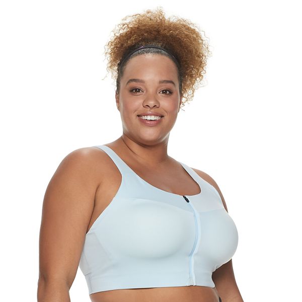 adidas zip front sports bra