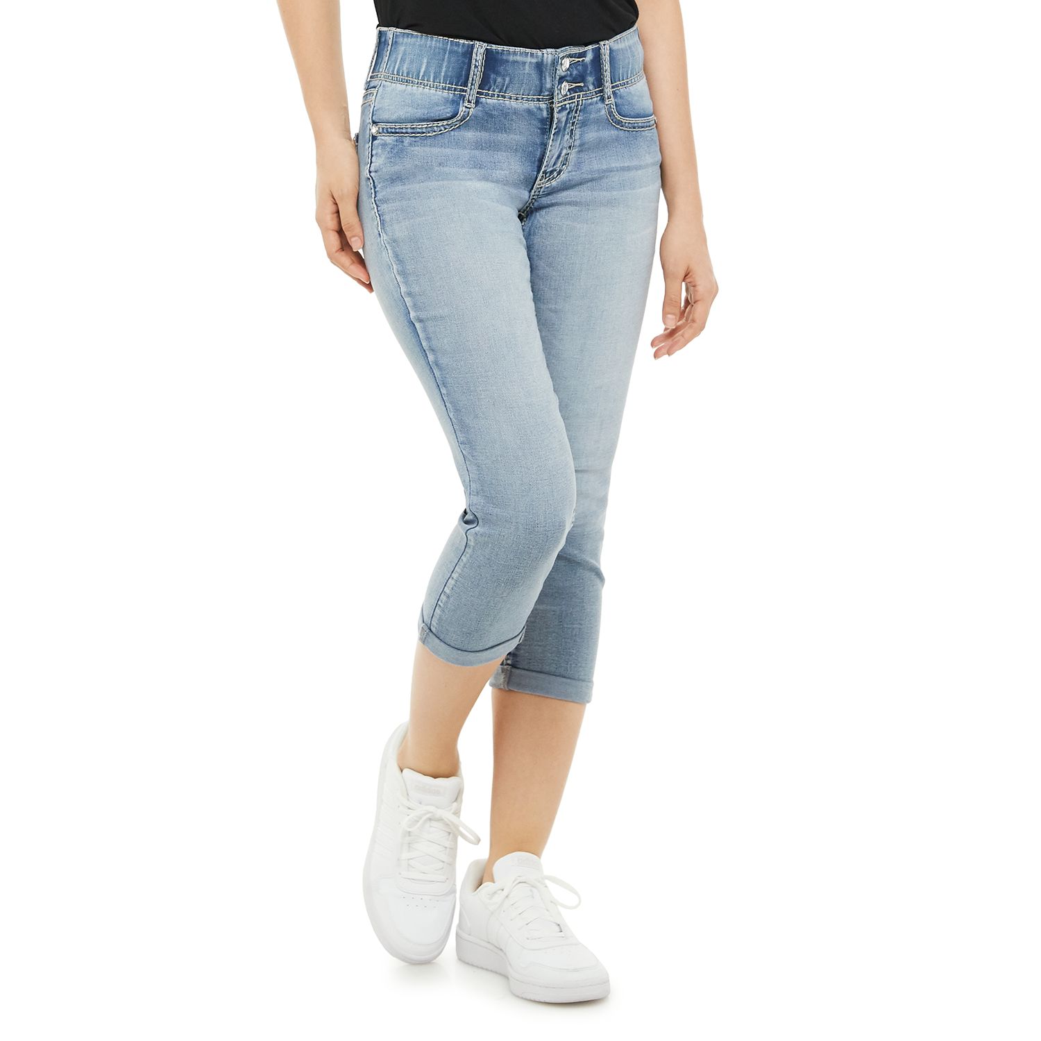 tummy control jean capris