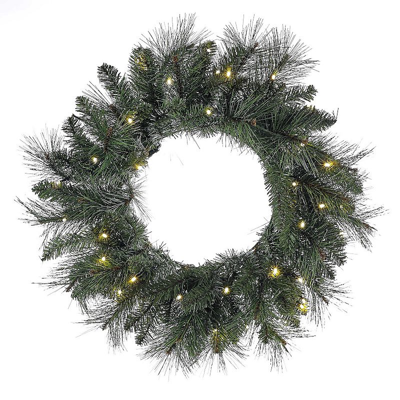 UPC 086131404115 product image for Kurt Adler 24-Inch Battery-Operated Green LED Wreath | upcitemdb.com