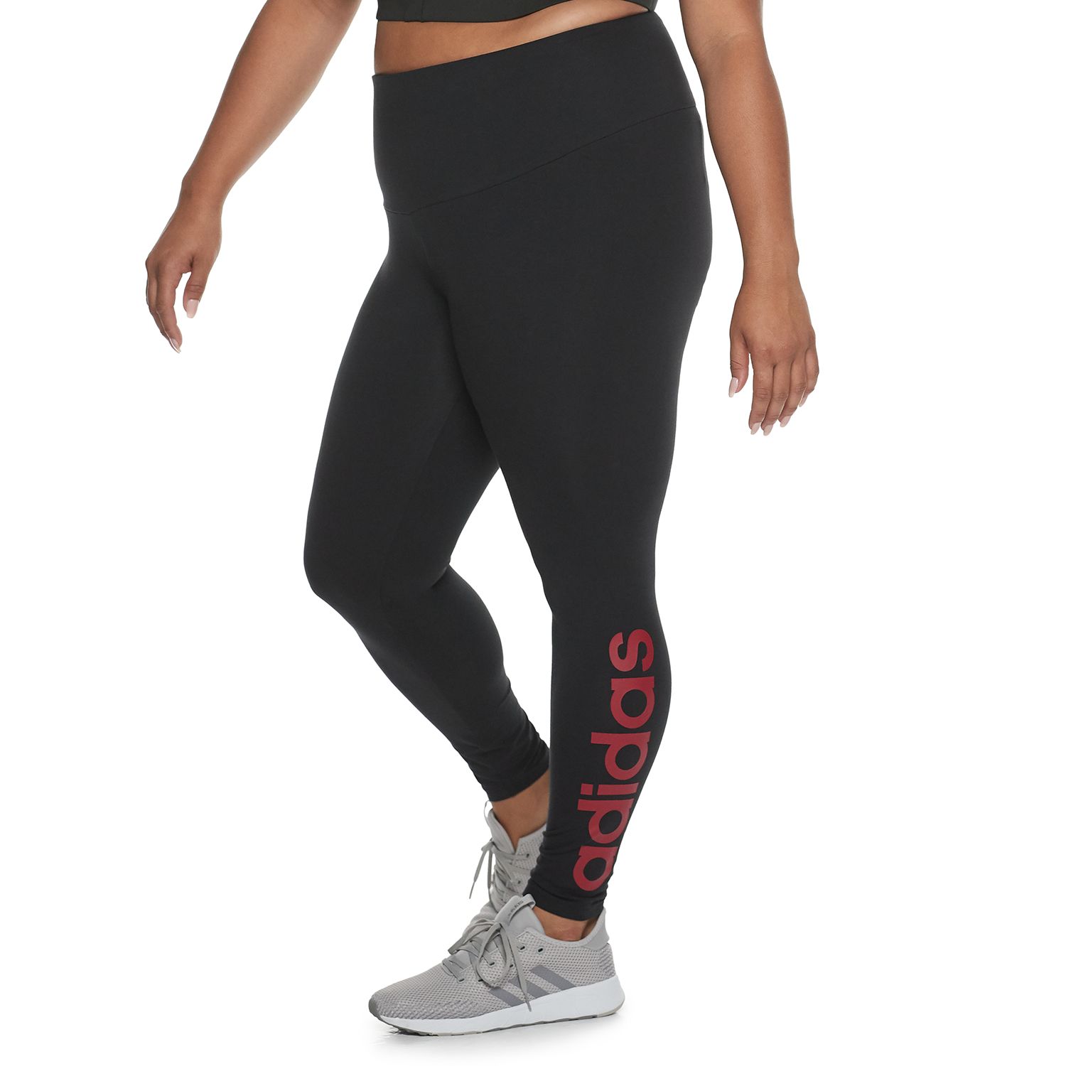 adidas leggings with logo down the side