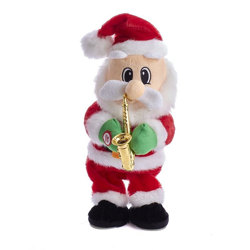 Kurt Adler 14 Battery-Operated Dancing Jazz Santa, Multicolor