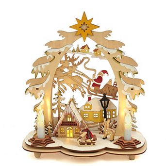 Kurt Adler 10.82" Battery-Operated LED North Pole Holiday Village