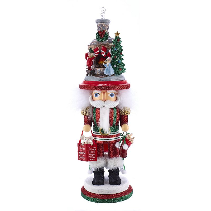 Hollywood Stockings on Fireplace Nutcracker, Multicolor
