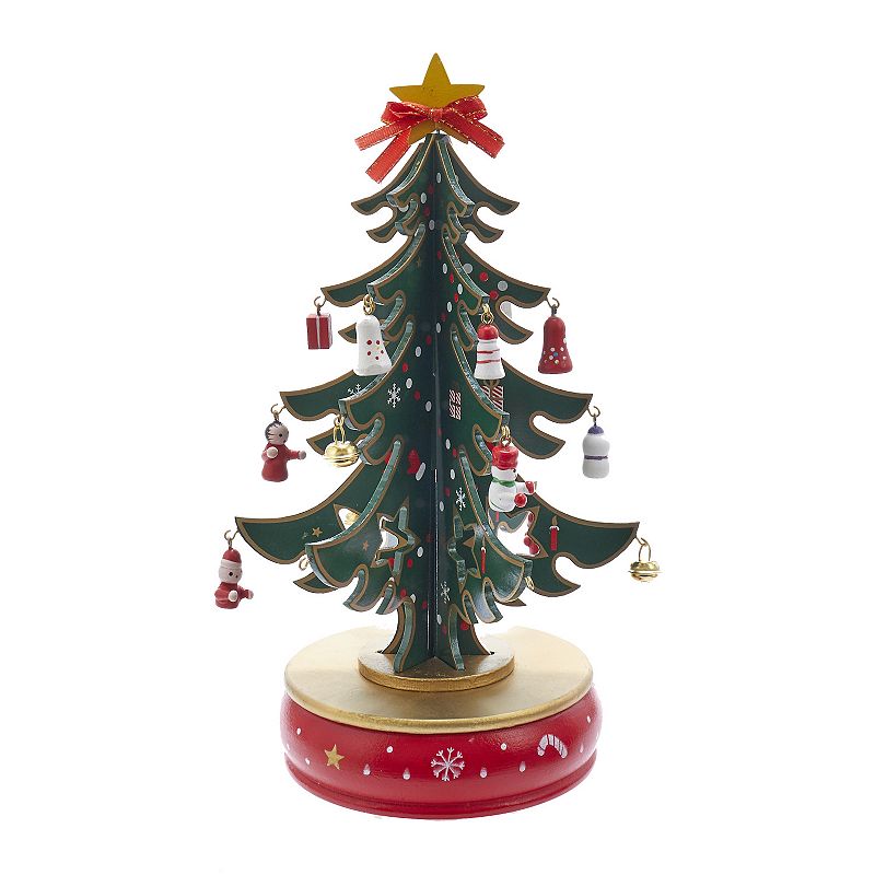 18891036 10.5-Inch Wooden Musical Tree Table Piece, Green sku 18891036