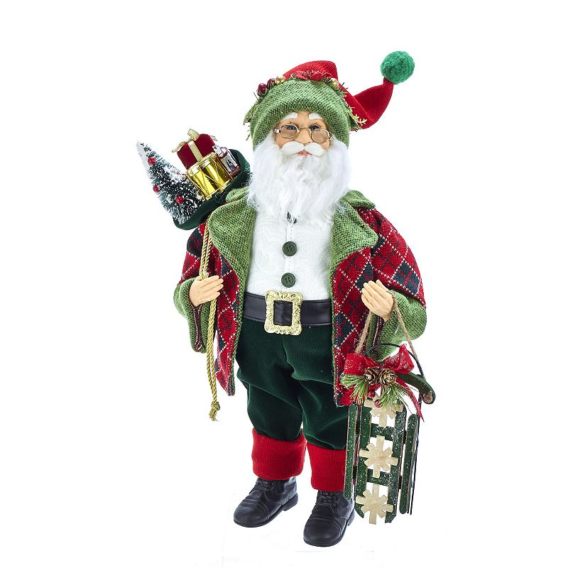Kringle Klaus Red and Green Santa and Gifts, Multicolor