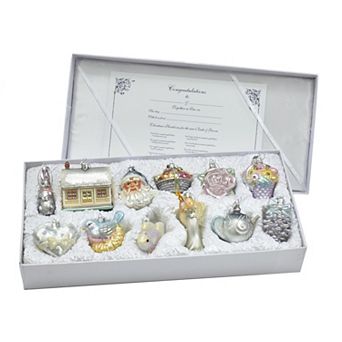 Noble Gems™ Newlywed's Glass Ornament 12 pc Set