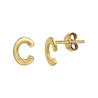 PRIMROSE Sterling Silver Initial Stud Earrings