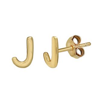 PRIMROSE Sterling Silver Initial Stud Earrings