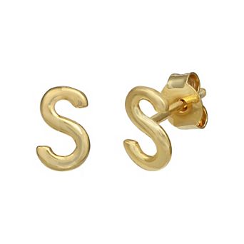 PRIMROSE Sterling Silver Initial Stud Earrings