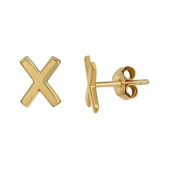 PRIMROSE Sterling Silver Initial Stud Earrings