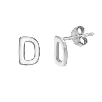 PRIMROSE Sterling Silver Initial Stud Earrings
