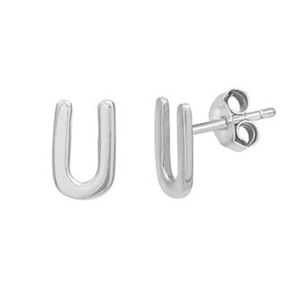 PRIMROSE Sterling Silver Initial Stud Earrings