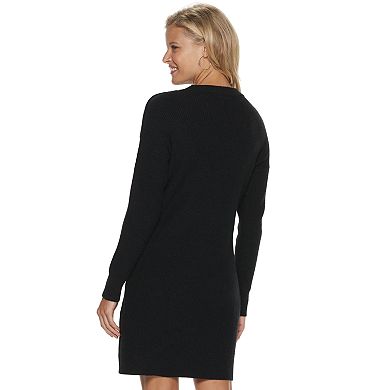 Petite Sonoma Goods For Life® Button-Shoulder Sweater Dress