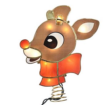 Rudolph The Red-Nosed Reindeer Lighted Capiz Tree Topper