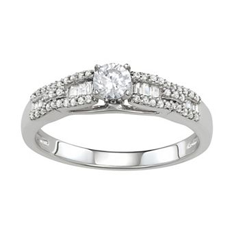 Simply Vera Vera Wang 14k White Gold 1/2 Carat T.W. Diamond Engagement Ring