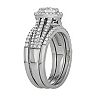 Simply Vera Vera Wang 14k White Gold 3/4 Carat T.W. Diamond Cluster Engagement Ring Set