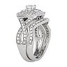 Simply Vera Vera Wang 14k White Gold 1 Carat T.W. Diamond Halo Engagement Ring Set