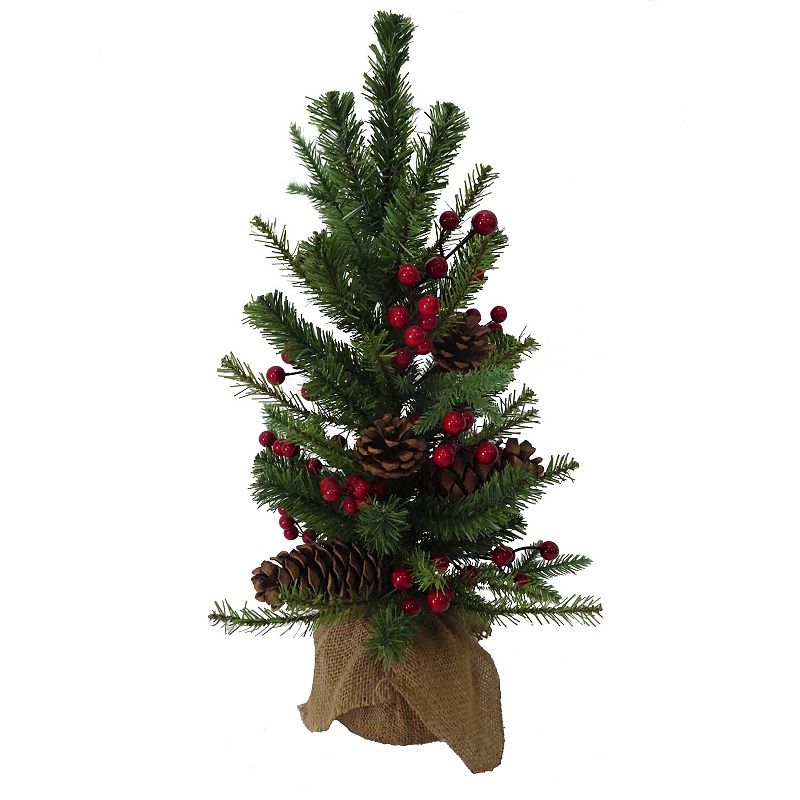 66105893 24-inch Red Berries and Pine Cones Tree, Multicolo sku 66105893