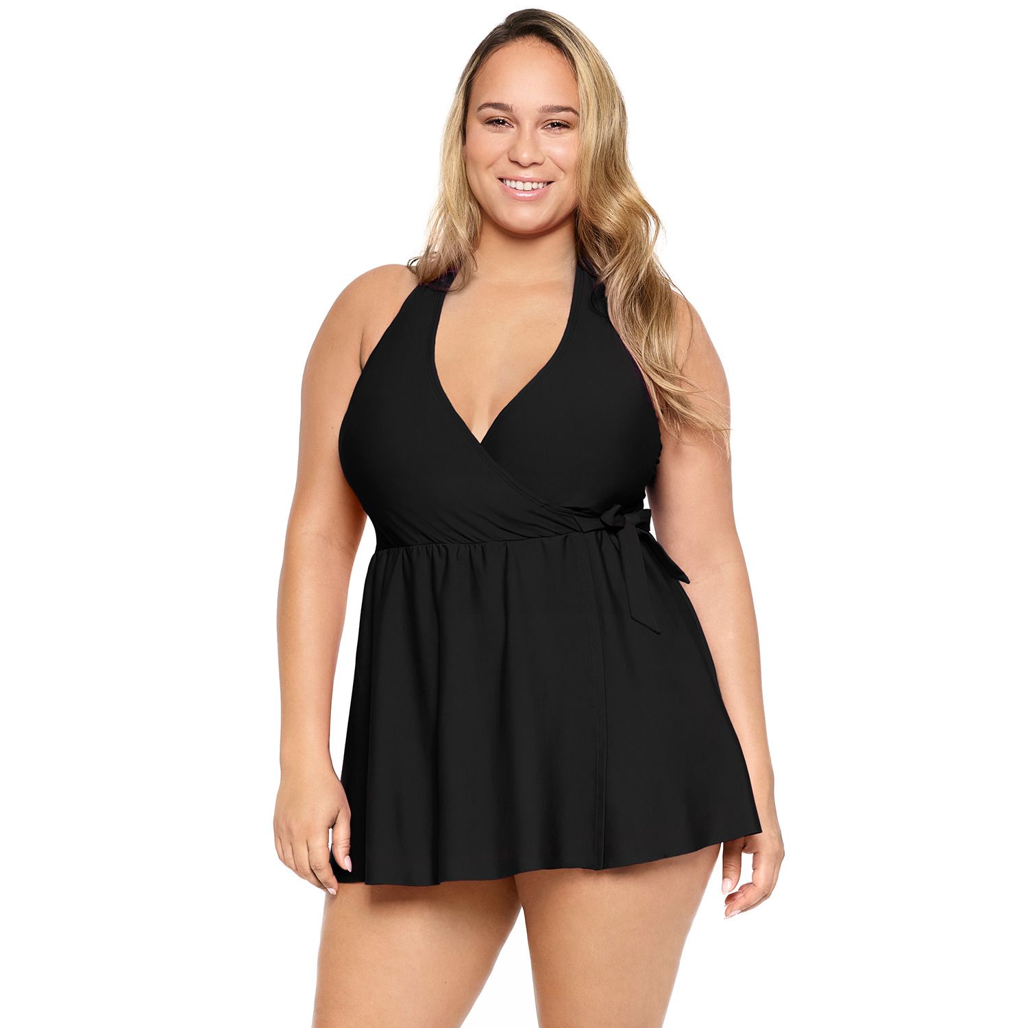 wrap front dress plus size