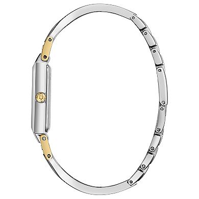 Bulova Women's Diamond Accent Two-Tone Half-Bangle Watch - 98P188