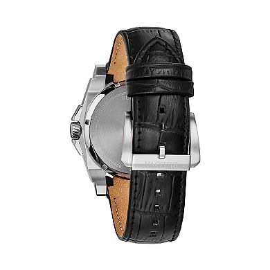 Bulova Men's Precisionist Diamond Accent Leather Watch - 96D147