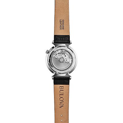 Bulova Men s Slim Regatta Automatic Leather Watch 96A234