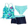 Girls 7-16 ZeroXposur Haven On Earth Tankini, Bottoms & Cover-Up Shorts Swimsuit Set