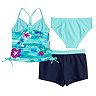 Girls 7-16 ZeroXposur Haven On Earth Tankini, Bottoms & Cover-Up Shorts Swimsuit Set