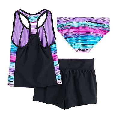 Girls 7-16 & Plus Size ZeroXposur Zion Zenith Tankini, Bottoms & Shorts Swimsuit Set