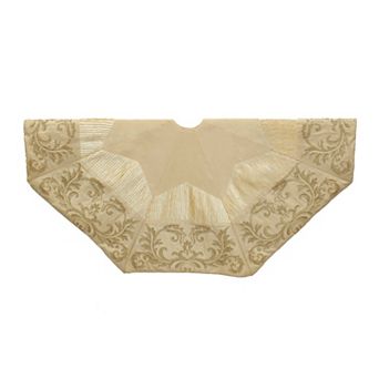 50-inch Gold and Ivory Sequin Tree Skirt