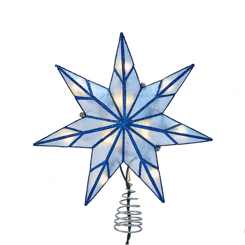 Blue Capiz Star Treetop