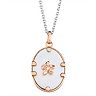 Harper Stone Rose Gold Plated Oval Cubic Zirconia Pendant
