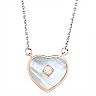 Harper Stone Rose Gold Plated Heart Cubic Zirconia Necklace