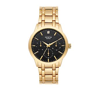 Men's Geneva Gold Tone Diamond Accent Bracelet Watch - KH8196GD