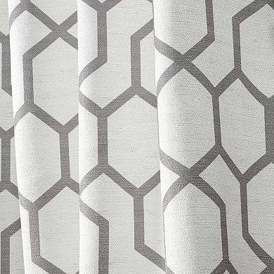 Nicole Miller 2-pack Hexa Geometric Print Hidden Tab Top Window Curtains