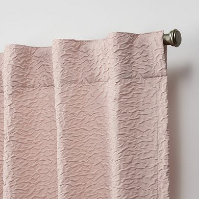 Nicole Miller 2-pack Textured Matelasse Hidden Tab Top Window Curtains