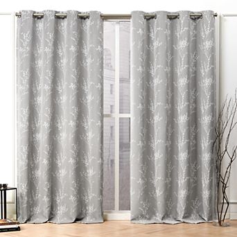 Nicole Miller New York 2-pack Turion Floral Blackout Grommet Top Window Curtains