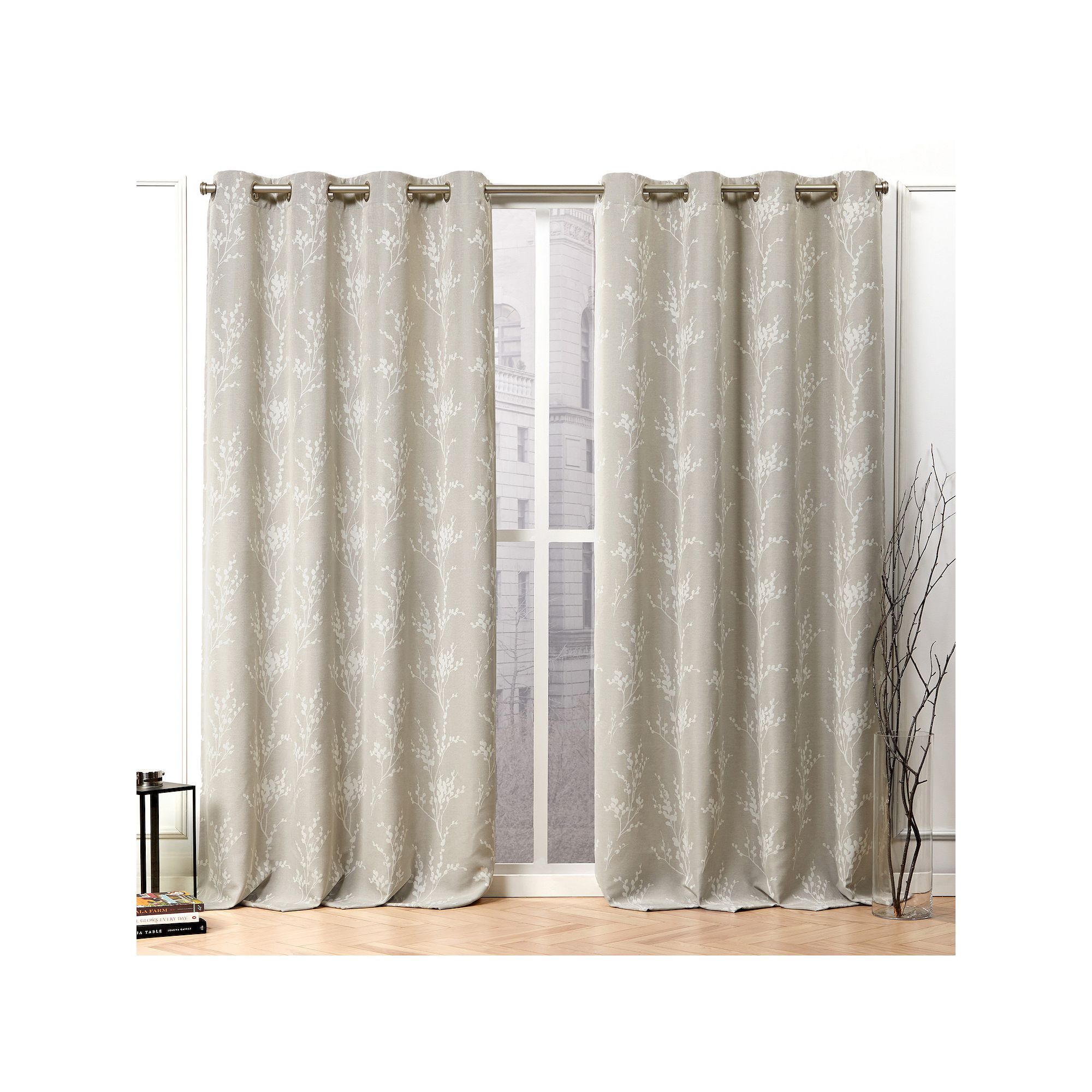 Nicole Miller New York 2-pack Turion Floral Blackout Grommet Top Window Cur