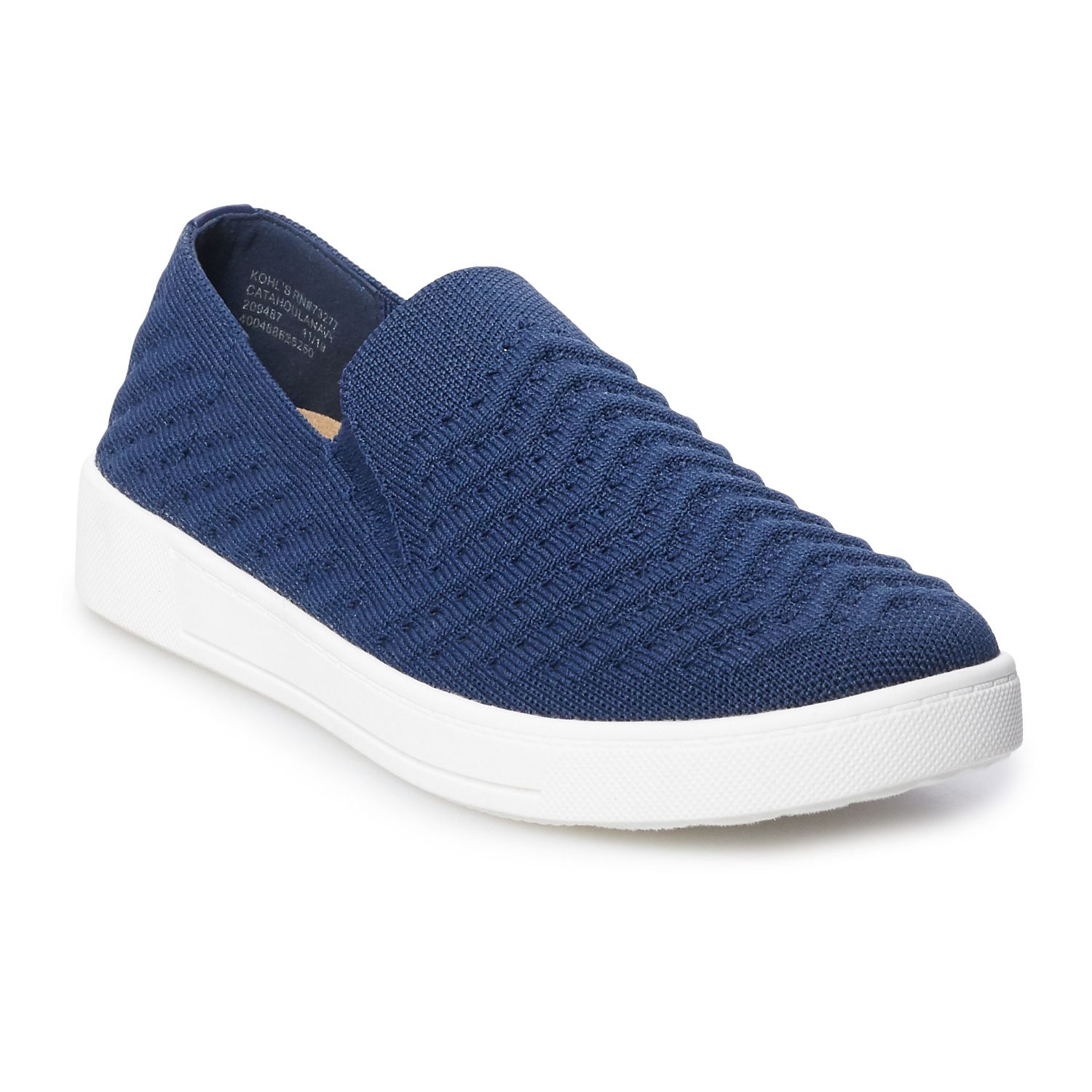 navy blue slip on tennis shoes