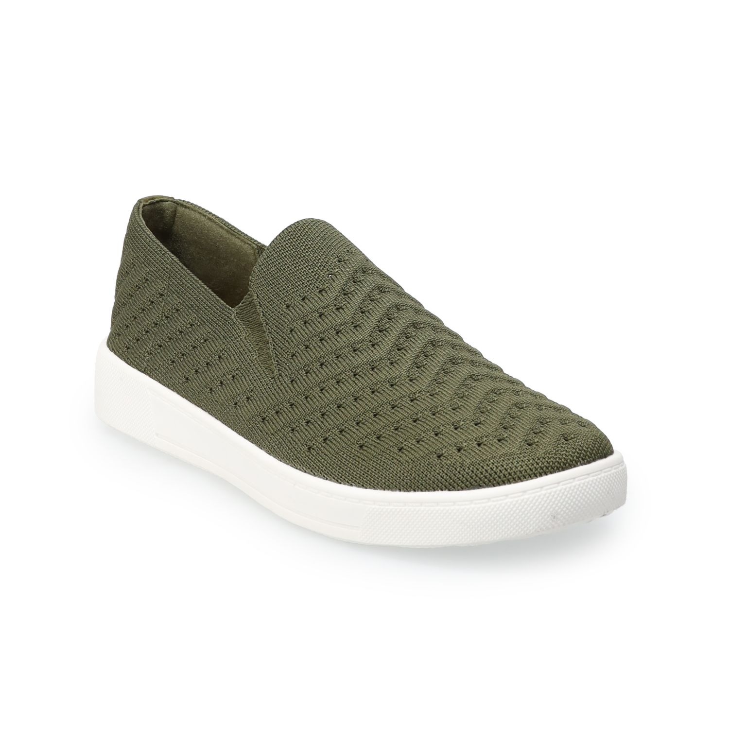 army green slip on sneakers