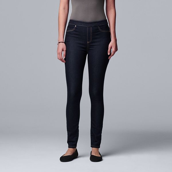 Simply Vera Vera Wang Ankle Snap Denim Leggings