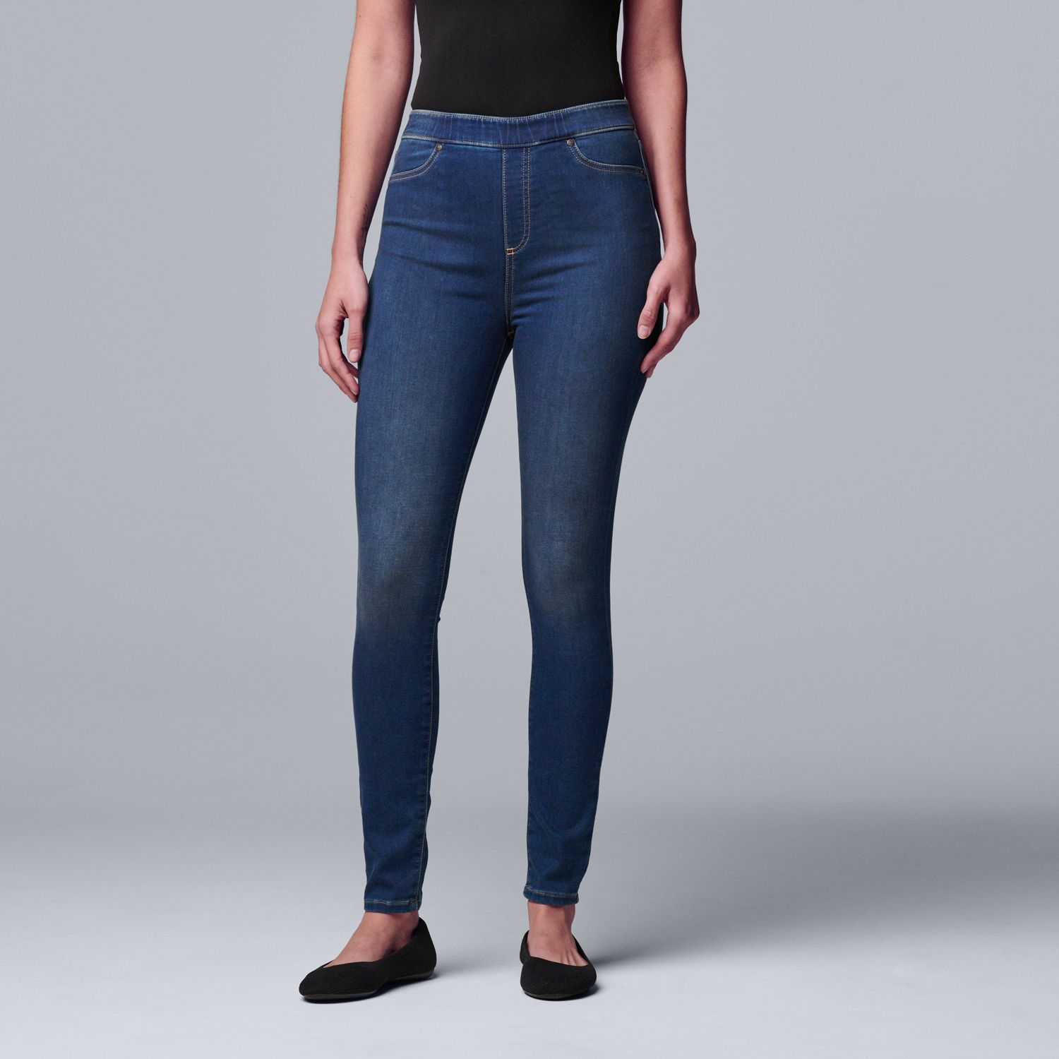 vera wang denim leggings