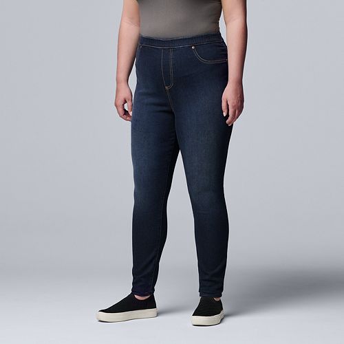 Plus Size Simply Vera Vera Wang High Rise All-Day Denim Legging