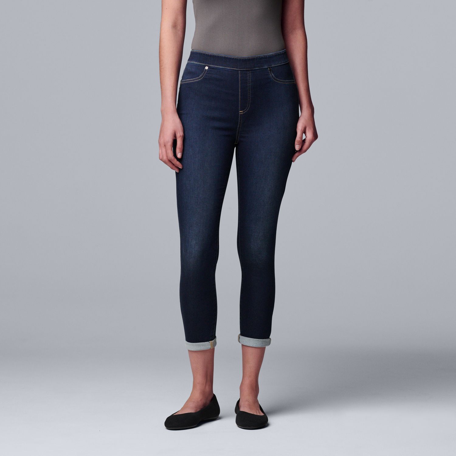vera wang denim leggings