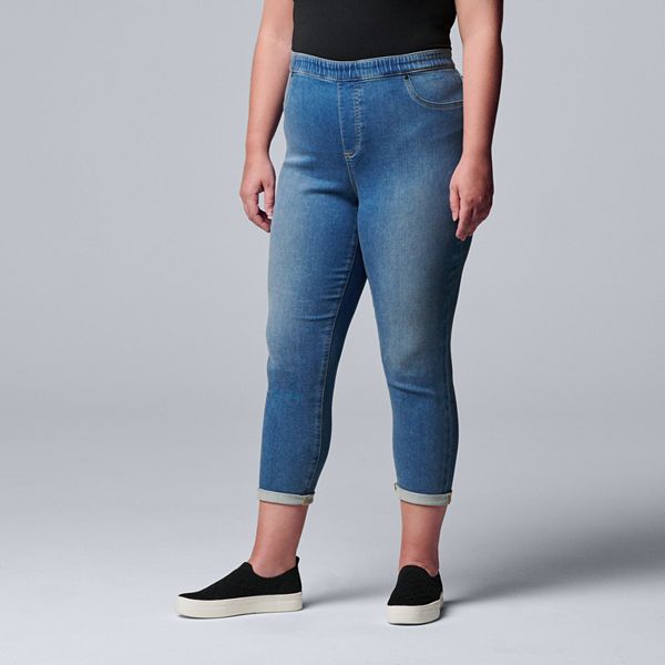 Plus Size Simply Vera Vera Wang Denim Leggings