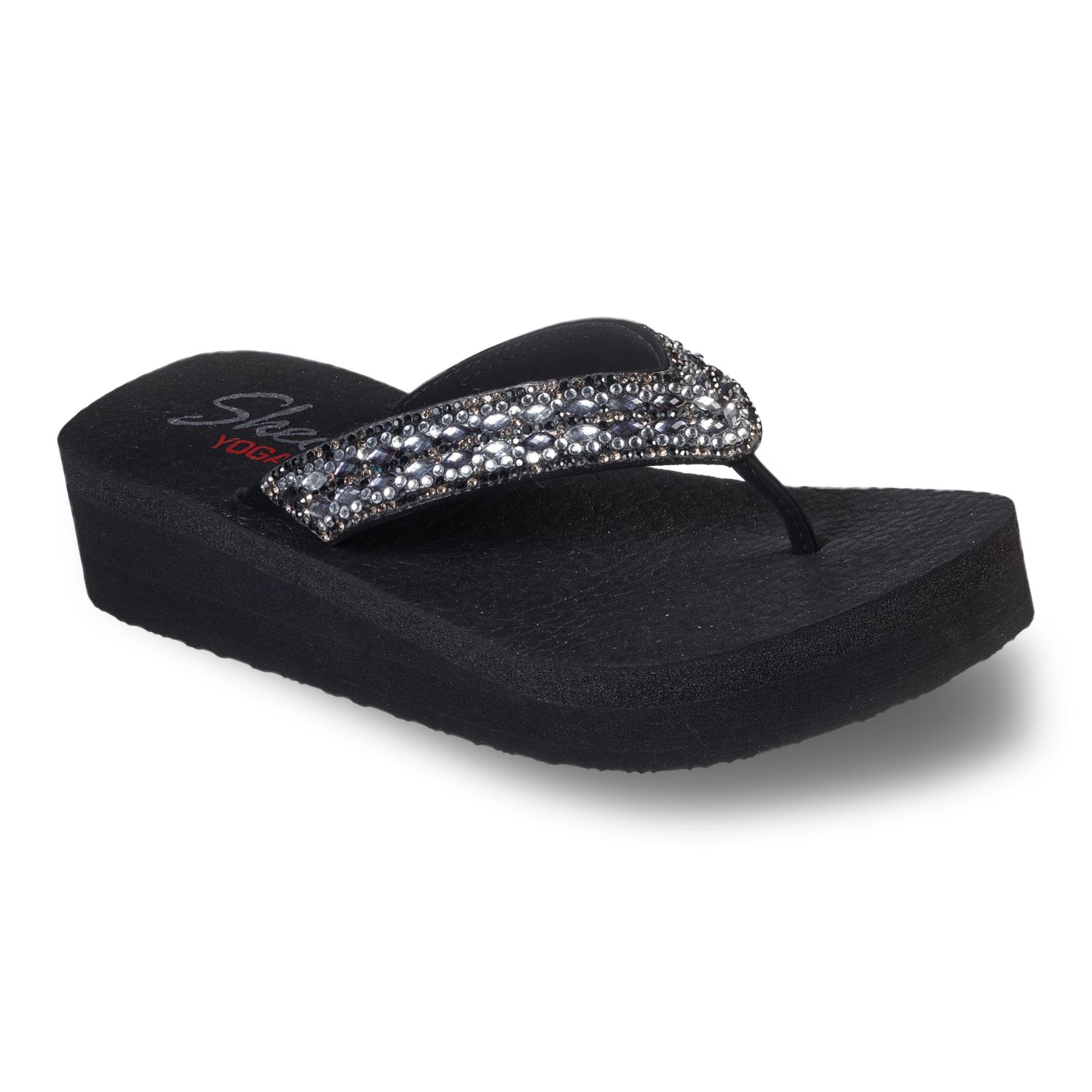 kohls skechers yoga foam flip flops