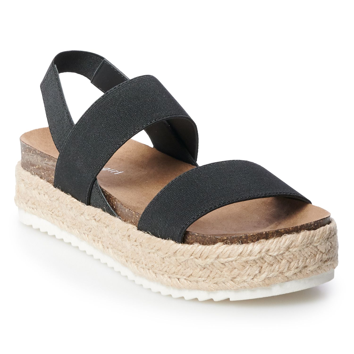 black strap platform sandals