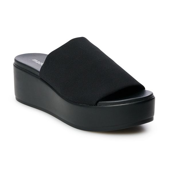 Black wedge deals sandals kohls